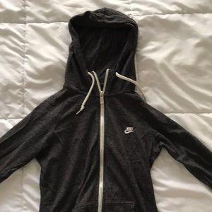 Nike lightweight grey full zip up